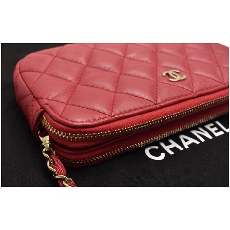 chanel zip pocket wallet|Chanel wallet on chain real.